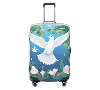 LHCVSFGW Housse de bagage de voyage Peace on Earth - Protection élastique et lavable - Anti-rayures - Pour bagages de 45,7 à 81,3 cm, Noir , XL