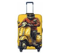 LHCVSFGW Housse de bagage de voyage pour scooter - Protection élastique lavable - Anti-rayures - Protection épaisse pour bagages de 45,7 à 81,3 cm, Noir , L