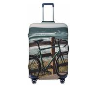 LHCVSFGW Housse de bagage de voyage pour vélo appuyé sur une clôture, protection élastique et lavable, anti-rayures, housse épaisse pour bagages de 45,7 à 81,3 cm, Noir , XL