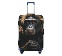 LHCVSFGW Housse de bagage de voyage Singe dans la jungle Protection élastique lavable anti-rayures pour bagages de 45,7 à 81,3 cm, Noir , XL