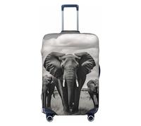 LHCVSFGW Housse de protection pour bagage de voyage éléphant - Élastique et lavable - Anti-rayures - Pour bagages de 45,7 à 81,3 cm, Noir , S