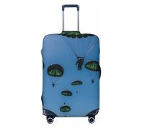 LHCVSFGW Housse de protection pour bagage de voyage vert en parachute élastique lavable anti-rayures pour bagages de 45,7 à 81,3 cm, Noir , XL