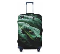 LHCVSFGW Housse de protection pour bagages de voyage avec motif serpent sur branche, élastique, lavable, anti-rayures, protection épaisse pour bagages de 45,7 à 81,3 cm, Noir , XL