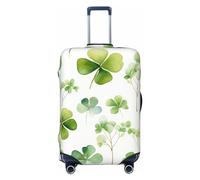 LHCVSFGW Housse de protection pour bagages de voyage en forme de trèfle, élastique, lavable, anti-rayures, housse épaisse pour bagages de 45,7 à 81,3 cm, Noir , L