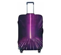 LHCVSFGW Housse de protection pour bagages de voyage - Rayons violets - Élastique - Lavable - Anti-rayures - Pour bagages de 45,7 à 81,3 cm, Noir , S