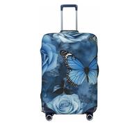 LHCVSFGW Housse de protection pour bagages de voyage - Rose bleue - Élastique - Lavable - Anti-rayures - Pour bagages de 45,7 à 81,3 cm, Noir , M