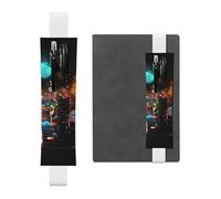 LHCVSFGW Porte-stylo élastique en cuir synthétique pour bloc-notes, marque-pages, avec bande réglable, pochette colorée, notes de musique, trousse à crayons pour planificateurs, classeurs, livres
