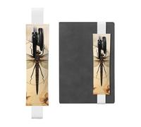 LHCVSFGW Porte-stylo élastique en cuir synthétique pour bloc-notes, marque-pages, avec bande réglable, pochette à stylos, libellule sur tournesol, trousse à crayons pour planificateurs, classeurs