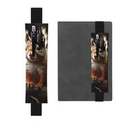 LHCVSFGW Porte-stylo élastique en cuir synthétique pour bloc-notes, marque-pages, avec bande réglable, pochette à stylos, écureuil dans les bois, trousse à crayons pour planificateurs, classeurs
