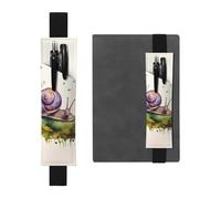 LHCVSFGW Porte-stylo élastique pour bloc-notes, marque-pages, porte-crayons en cuir synthétique avec bande réglable, joli étui à crayons en forme d'escargot, trousse à crayons pour planificateurs