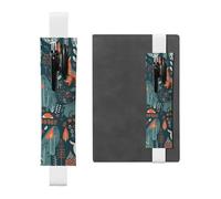 LHCVSFGW Porte-stylo élastique pour bloc-notes, marque-pages, porte-crayons en cuir synthétique avec bande réglable, pochette à stylos, pochette à crayons animaux scandinaves pour planificateurs