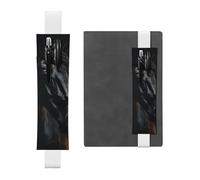 LHCVSFGW Porte-stylo élastique pour bloc-notes, marque-pages, porte-crayons en cuir synthétique avec bande réglable, pochette à crayons A Dark Horse Trousse à crayons pour planificateurs, classeurs