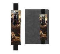 LHCVSFGW Porte-stylo élastique pour bloc-notes, marque-pages, porte-crayons en cuir synthétique avec bande réglable, pochette à crayons motif paresseux de dessin animé pour agendas, classeurs, livres