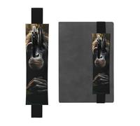 LHCVSFGW Porte-stylo élastique pour bloc-notes, marque-pages, porte-crayons en cuir synthétique avec bande réglable, pochette à crayons singe dans la jungle pour planificateurs, classeurs, livres