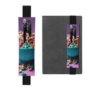 LHCVSFGW Porte-stylo élastique pour bloc-notes, marque-pages, porte-crayons en cuir synthétique avec bande réglable, pochette à céréales dans un bol, trousse à crayons pour planificateurs, classeurs