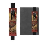 LHCVSFGW Porte-stylo élastique pour bloc-notes, marque-pages, porte-crayons en cuir synthétique avec bande réglable, pochette à crayons avec illustration de coq ancien, trousse à crayons pour