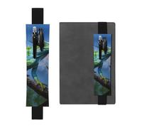 LHCVSFGW Porte-stylo élastique pour bloc-notes, marque-pages, porte-crayons en cuir synthétique avec bande réglable, pochette à crayons motif lézard vert pour planificateurs, classeurs, livres, Noir