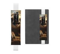 LHCVSFGW Porte-stylo élastique pour bloc-notes, marque-pages, porte-crayons en cuir synthétique avec bande réglable, pochette à crayons motif paresseux de dessin animé pour agendas, classeurs, livres