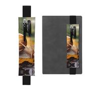 LHCVSFGW Porte-stylo élastique pour bloc-notes, marque-pages, porte-crayons en cuir synthétique avec bande réglable, pochette à crayons en forme d'escargot dans les feuilles, trousse à crayons pour