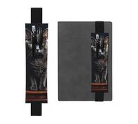 LHCVSFGW Porte-stylo élastique pour bloc-notes, marque-pages, porte-crayons en cuir synthétique avec bande réglable, pochette à crayons motif chat sur table, trousse à crayons pour planificateurs