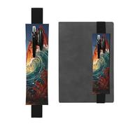 LHCVSFGW Porte-stylo élastique pour bloc-notes, marque-pages, porte-crayons en cuir synthétique avec bande réglable, pochette colorée pour planche de surf - Trousse à crayons pour planificateurs