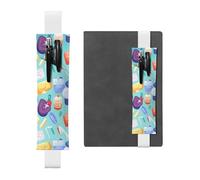 LHCVSFGW Porte-stylo élastique pour bloc-notes, marque-pages, porte-crayons en cuir synthétique avec bande réglable, pochette à stylos, articles médicaux dégradés, trousse à crayons pour