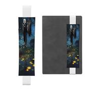 LHCVSFGW Porte-stylo élastique pour bloc-notes, marque-pages, porte-crayons en cuir synthétique avec bande réglable, pochette à stylos, trousse à crayons pour planificateurs, classeurs, livres, blanc