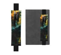 LHCVSFGW Porte-stylo élastique pour bloc-notes, marque-pages, porte-crayons en cuir synthétique avec bande réglable, pochette à crayons liquide colorée pour planificateurs, classeurs, livres