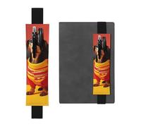 LHCVSFGW Porte-stylo élastique pour bloc-notes, marque-pages, porte-crayons en cuir synthétique avec bande réglable, pochette à stylos, jolie trousse à crayons teckel pour planificateurs, classeurs