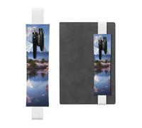 LHCVSFGW Porte-stylo élastique pour bloc-notes, marque-pages, porte-crayons en cuir synthétique avec bande réglable, pochette à crayons Fuji Cherry Blossom Trees Trousse à crayons pour planificateurs