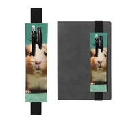 LHCVSFGW Porte-stylo élastique pour bloc-notes, marque-pages, porte-crayons en cuir synthétique avec bande réglable, pochette à stylos, trousse à crayons mignonne et bizarre pour planificateurs