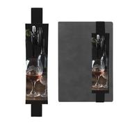 LHCVSFGW Porte-stylo élastique pour bloc-notes, marque-pages, porte-crayons en cuir synthétique avec bande réglable, pochette à stylos, verres à vin, trousse à crayons pour planificateurs, classeurs