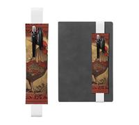 LHCVSFGW Porte-stylo élastique pour bloc-notes, marque-pages, porte-crayons en cuir synthétique avec bande réglable, pochette à crayons avec illustration de coq ancien, trousse à crayons pour