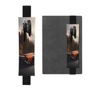 LHCVSFGW Porte-stylo élastique pour ordinateur portable, marque-page, porte-crayon en cuir synthétique avec bande réglable, pochette à stylos, voiture de sport sur la route, trousse à crayons pour