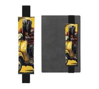 LHCVSFGW Porte-stylo élastique pour ordinateur portable, marque-page, porte-crayon en cuir synthétique avec bande réglable, pochette à stylos, scooter, trousse à crayons pour planificateurs, classeurs