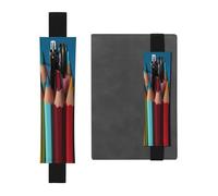 LHCVSFGW Porte-stylos élastique pour bloc-notes, marque-pages, porte-crayons en cuir synthétique avec bande réglable, pochette à crayons de couleur vive pour planificateurs, classeurs, livres