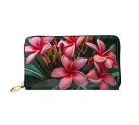 LHCVSFGW Portefeuille en cuir pour homme et femme - Portefeuille ultra fin avec porte-cartes de crédit Plumeria - Noir - Taille unique, Noir , Taille unique