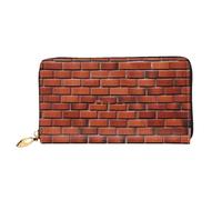 LHCVSFGW Portefeuille en cuir pour homme et femme - Portefeuille ultra fin avec porte-cartes de crédit - Mur de briques rouges - Pochette pour femme, noir, taille unique, Noir , Taille unique