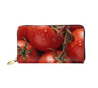 LHCVSFGW Portefeuille en cuir pour homme et femme - Portefeuille ultra fin avec porte-cartes de crédit - Tomates rouges mûres - Noir - Taille unique, Noir , Taille unique