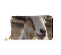 LHCVSFGW Portefeuille en cuir pour homme et femme - Portefeuille ultra fin avec porte-cartes de crédit - Motif chèvre sur colline - Noir - Taille unique, Noir , Taille unique