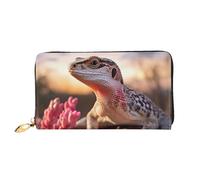 LHCVSFGW Portefeuille en cuir pour homme et femme - Portefeuille ultra fin avec porte-cartes de crédit - Lézard blanc - Noir - Taille unique, Noir , Taille unique