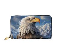 LHCVSFGW Portefeuille en cuir pour homme et femme - Portefeuille ultra fin avec porte-cartes de crédit - Motif aigle - Noir - Taille unique, Noir , Taille unique