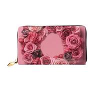 LHCVSFGW Portefeuille en cuir pour homme et femme - Portefeuille ultra fin avec porte-cartes de crédit - Combinaison rose - Noir - Taille unique, Noir , Taille unique