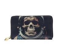 LHCVSFGW Portefeuille en cuir pour homme et femme - Portefeuille ultra fin - Porte-cartes de crédit - Esthétique - Tête de mort - Noir - Taille unique, Noir , Taille unique