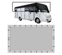 LHCXKJGS Bache Caravane Tissu Oxford 210D Housses pour Camping-Car Et Caravane Résistant Au Vent, à La Pluie Et à La Neige Housse Camping Car,Black-5m×3m