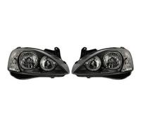LHD Fumée Phare Avant Paire Angel Eyes Transparent Noir pour Opel Corsa C