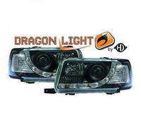 LHD Phares Projecteur Paire LED Dragon Feux de Position Noir pour Audi 80 B4