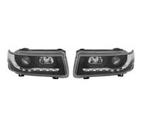 LHD Projecteur Phare Avant Paire LED Dragon Feux de Position Noir VW Passat B4