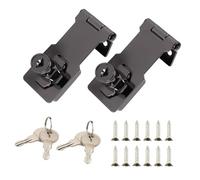 Lhdfyqt 2 Pcs Verrou Porte Avec Clef, Moraillon Loquet de Porte, Moraillon de Verrouillage, Lock Hasp avec clé Hasp avec, Hasp de verrouillage en métal, pour les Meubles de Boîtes de Placard de porte