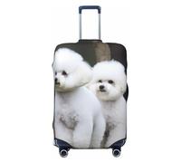 LHDGBNV Bichon Frise Housse de protection pour valise de voyage lavable élastique anti-rayures Housse de protection pour valises de 45,7 à 81,3 cm, Noir , M